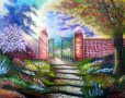 The-Garden-Gate-Painted-by-Dan-Seitzinger-Acrylic-on-a-Canvas-Pannel-7-20-17