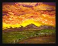 Sunset-On-the-Prairie-Hand-Painted-in-Tempura-Paint-by-DMS-3-15-15-Signed