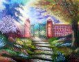 The-Garden-Gate-Painted-by-Dan-Seitzinger-Acrylic-on-a-Canvas-Pannel-7-20-17