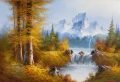 Waterfalls-in-Fall-Near-the-Lake-Oil-Painting-by-Dan-Seitzinger-scaled