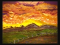 Sunset On the Prairie, Hand Painted in Tempura Paint by DMS - 3-15-15 -Signed.jpg