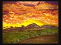 Sunset-On-the-Prairie-Hand-Painted-in-Tempura-Paint-by-DMS-3-15-15-Signed