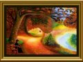 Waiting-in-the-Park-Artwork-by-DMS-6-19-15-Signed-Framed-scaled