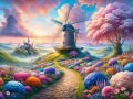 Path-to-a-Windmill-Dreamland-Digital-Art-by-Artist-Dan-M.-Seitzinger-scaled
