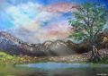 Cloudy-Spring-Valley-by-Artist-Dan-Seitzinger-Oil-Painting-Signed